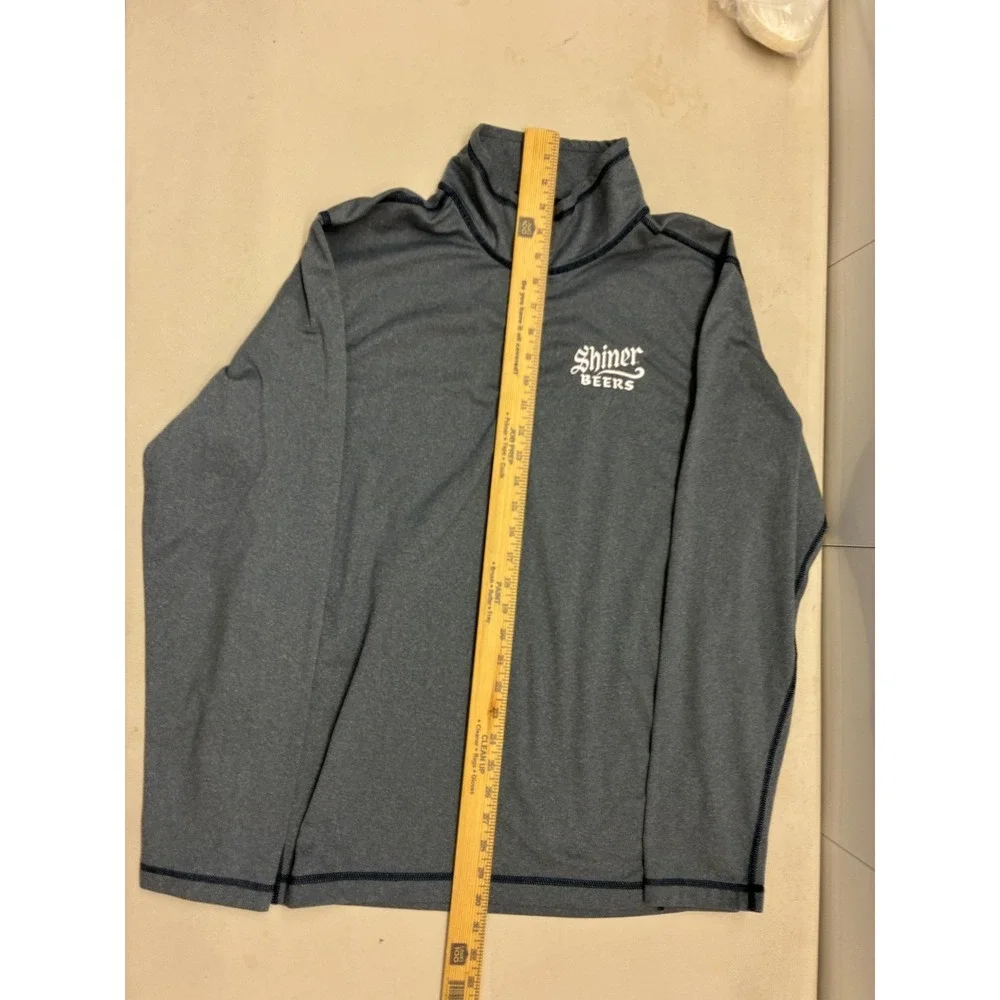 The North Face Shiner Beers Gray Quarter Zip Pullover Mens Large Heathered